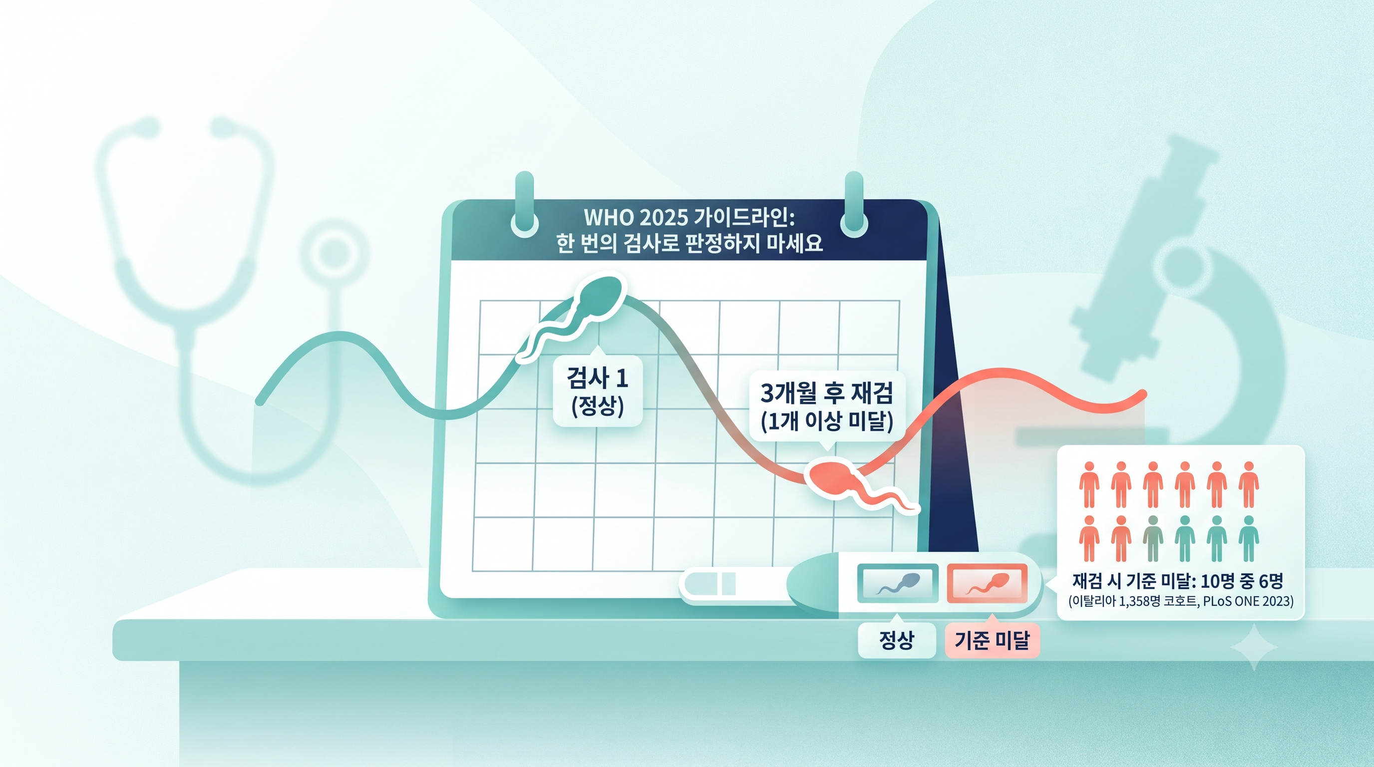 "정액검사 정상"이었던 남성의 60%, 두 번째 검사에서 결과가 달랐다